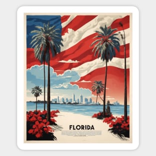 Florida United States of America Tourism Vintage Poster Sticker